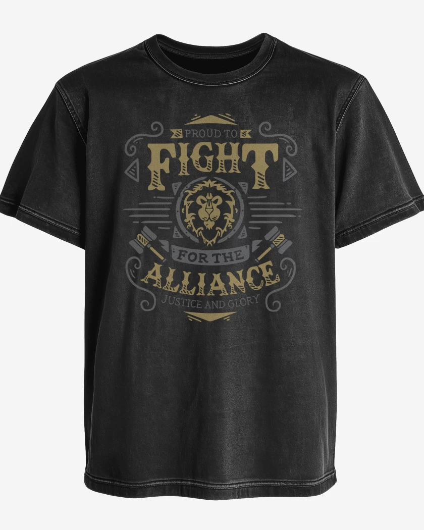 Polera desgastada Negro de Fight for the Alliance