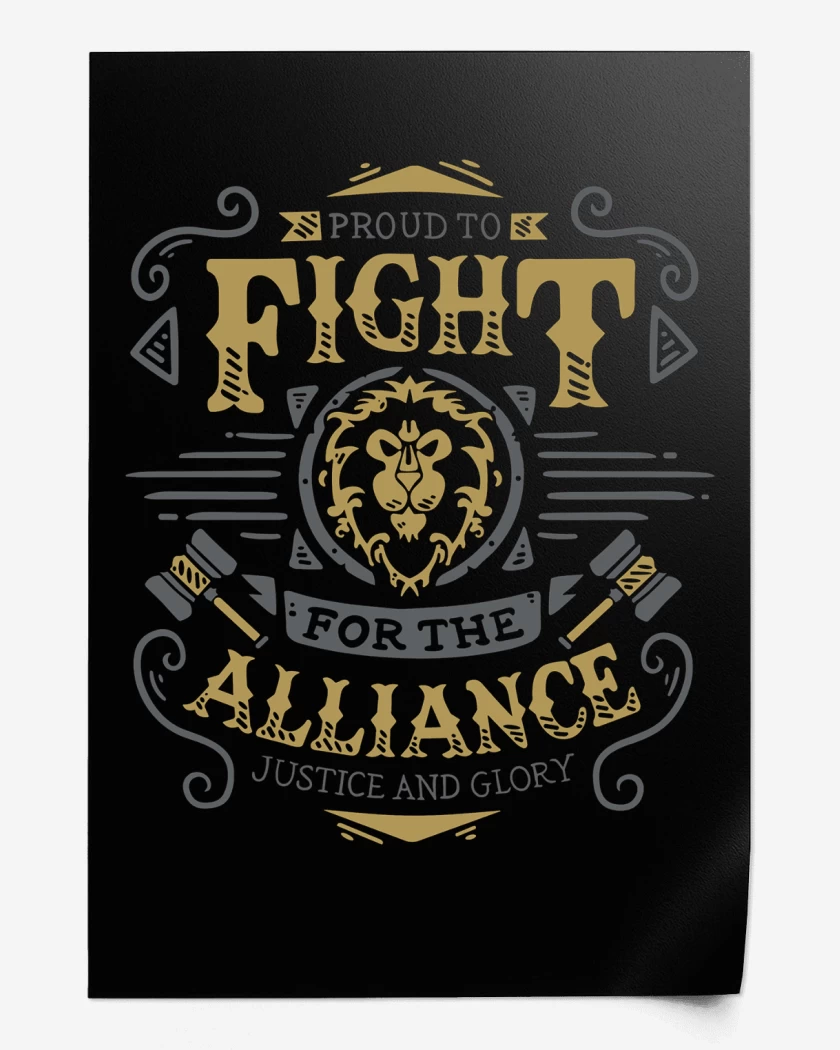 Print Negro de Fight for the Alliance