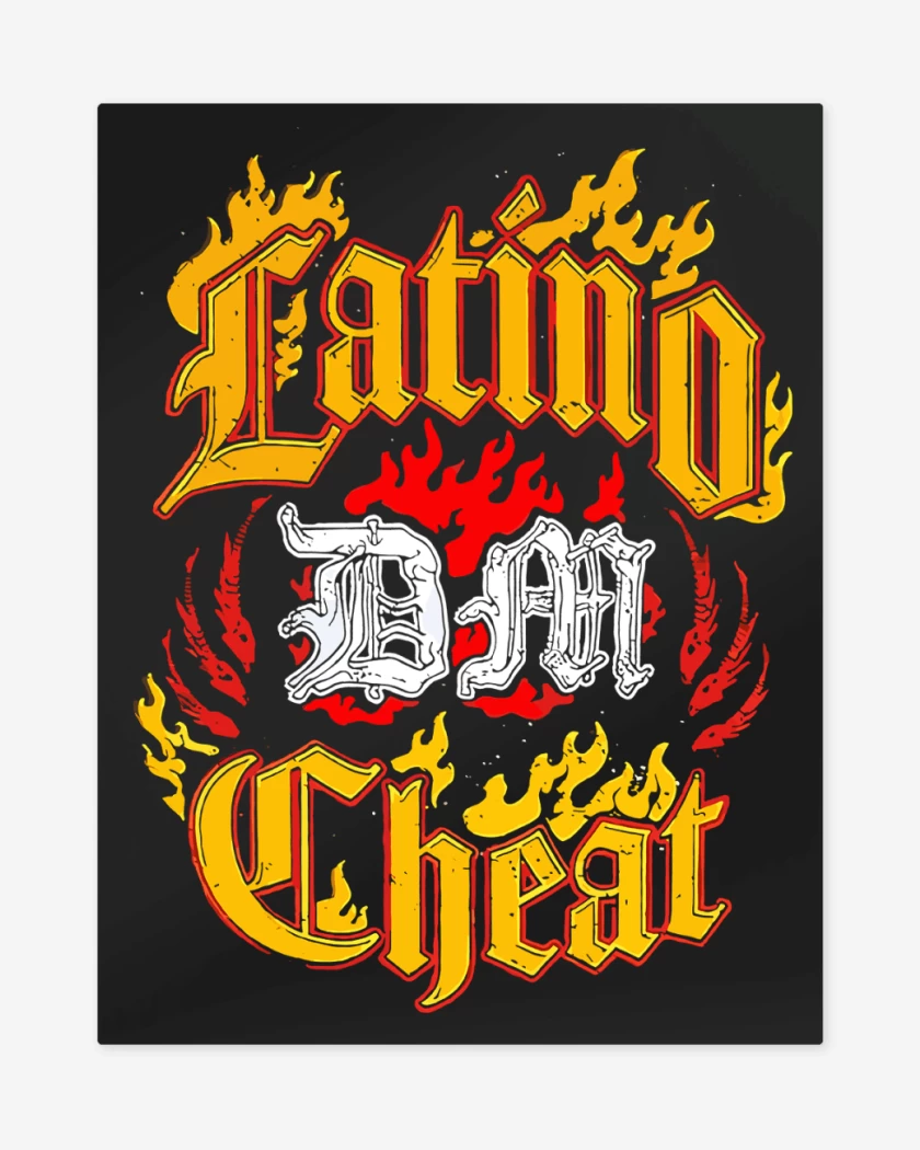 Print metalico Negro de Latino Cheat