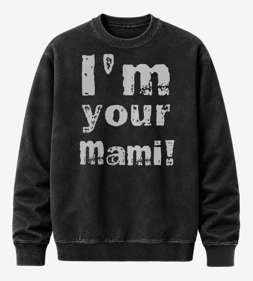 Poleron Polo Acid Wash Negro de Im Your Mami