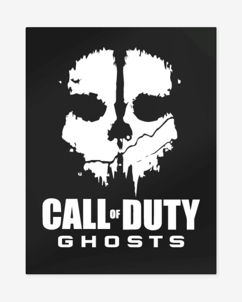 Print metalico Negro de Ghost