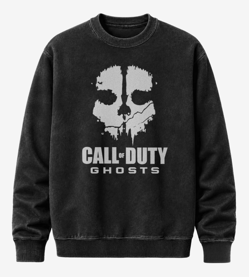 Poleron Polo Acid Wash Negro de Ghost