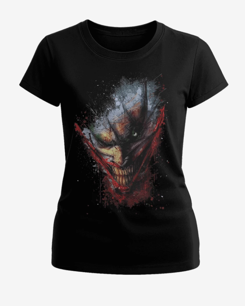 Polera de Mujer Negro de Payaso full color