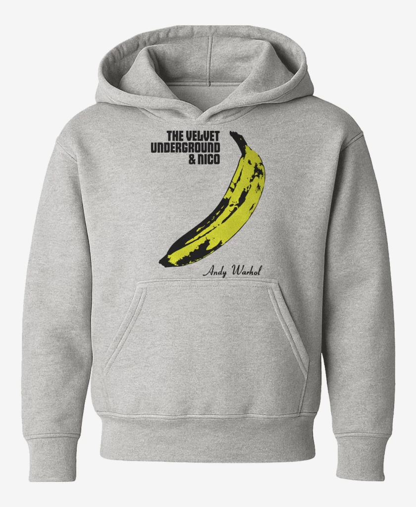 Poleron de niño Gris Melange de The Velvet Underground Andy Warhol