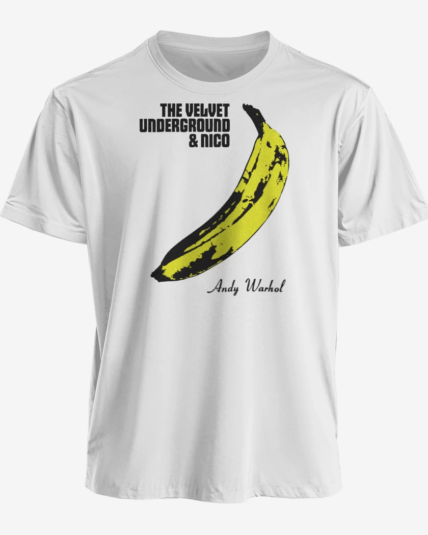 Polera premium Blanco de The Velvet Underground Andy Warhol