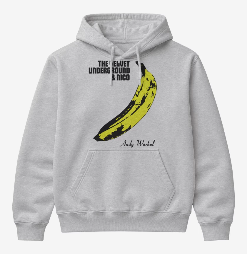 Poleron Canguro básico Gris Melange de The Velvet Underground Andy Warhol