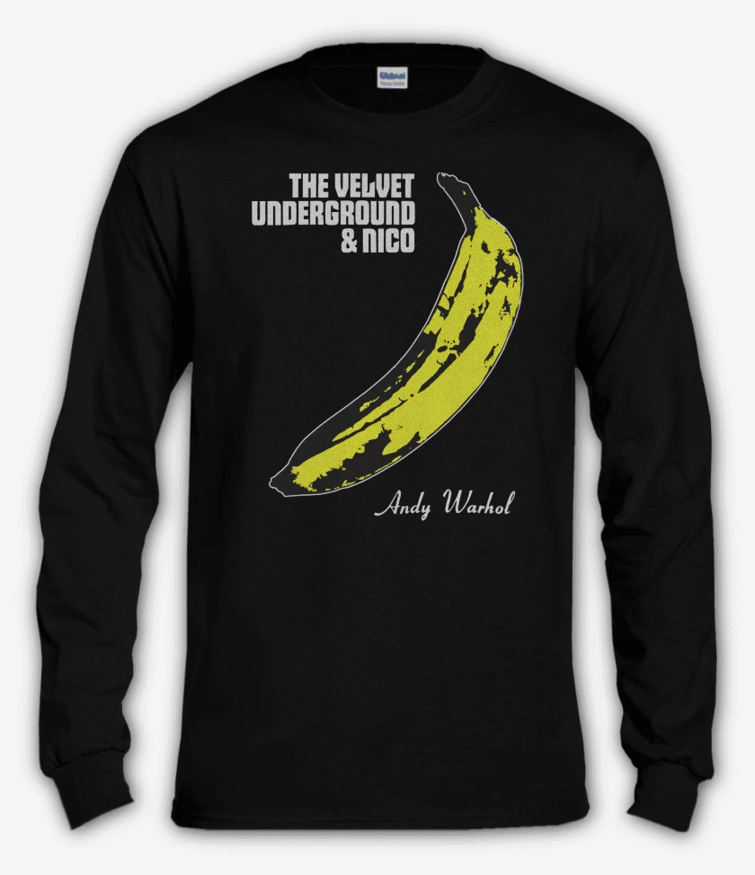 Polera manga larga Negro de Andy Warhol The Velvet Underground