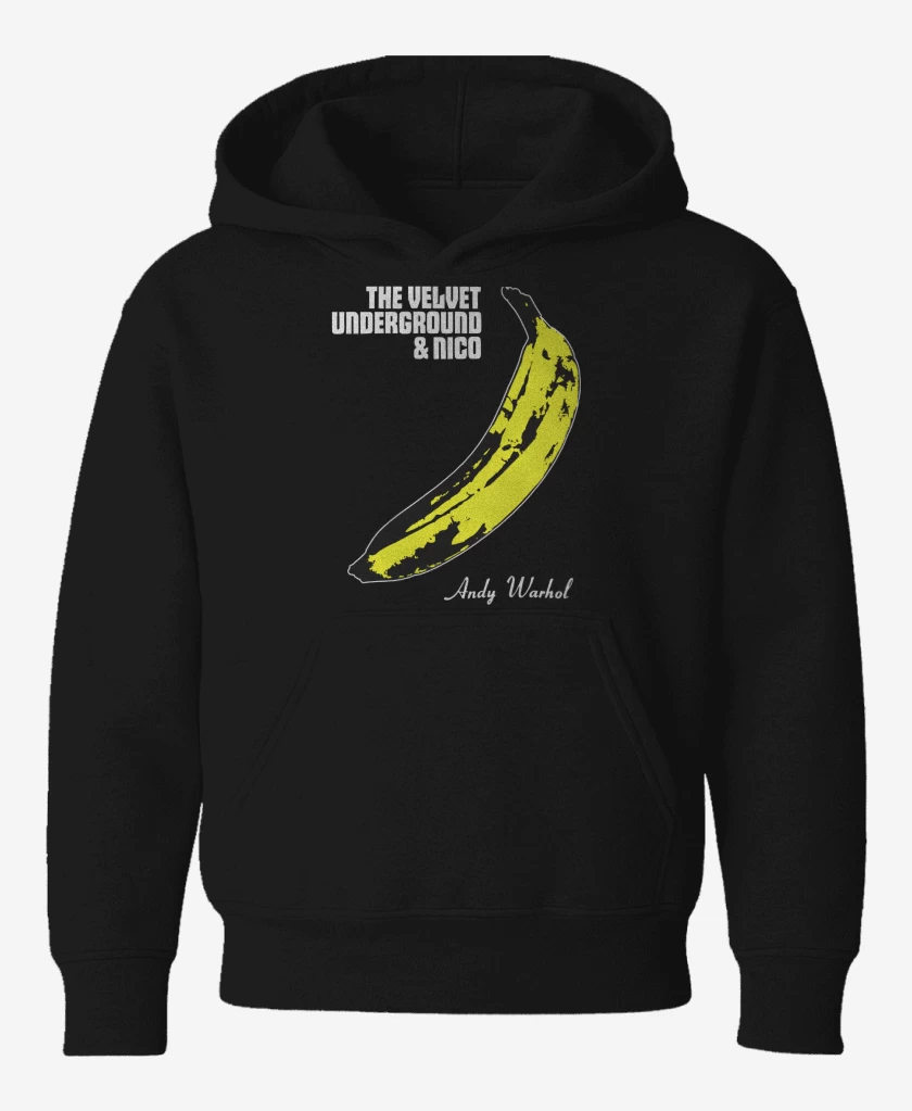 Poleron de niño Negro de Andy Warhol The Velvet Underground