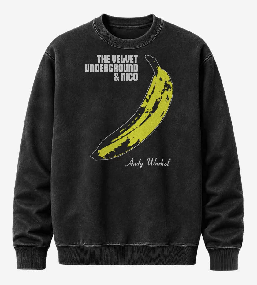 Poleron Polo Acid Wash Negro de Andy Warhol The Velvet Underground
