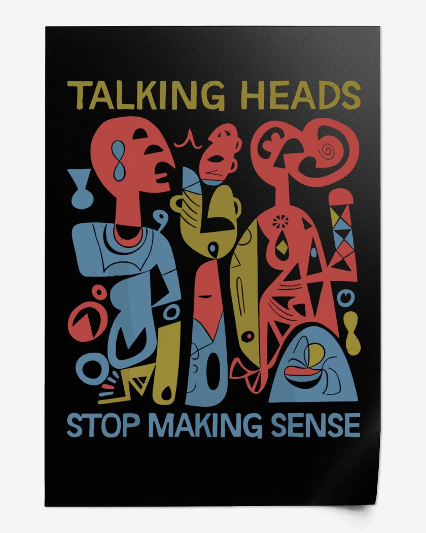 Print Negro de Talking Heads Stop Making Sense
