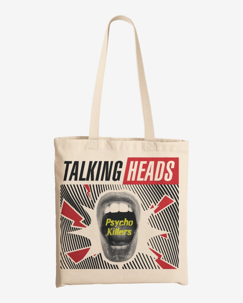 Totebag Blanco de Psycho Talking Heads