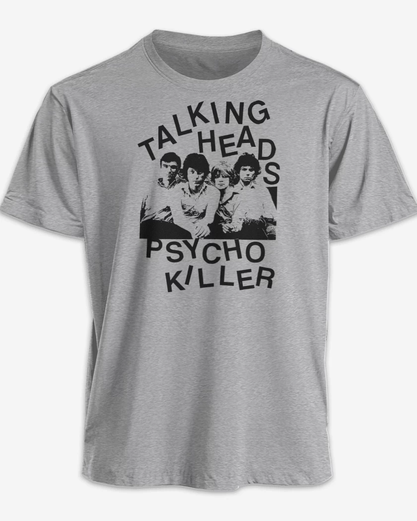 Polera premium Gris Melange de Talking Heads Band