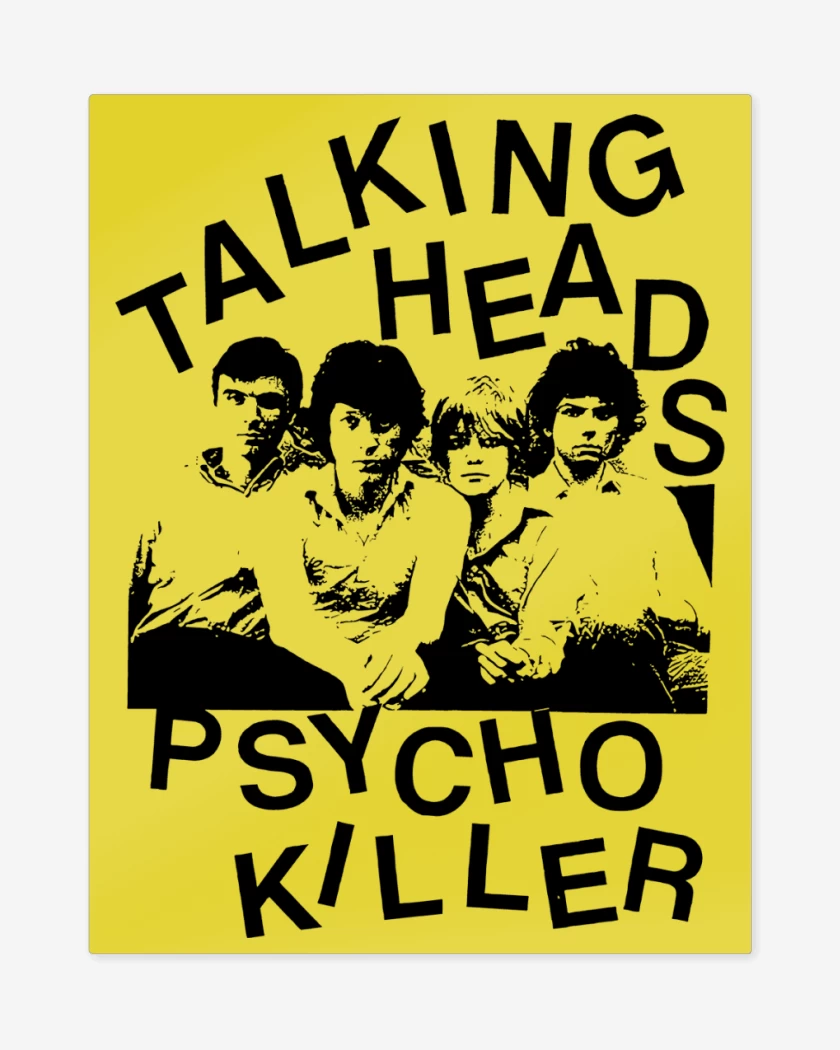Print metalico Amarillo de Talking Heads Band