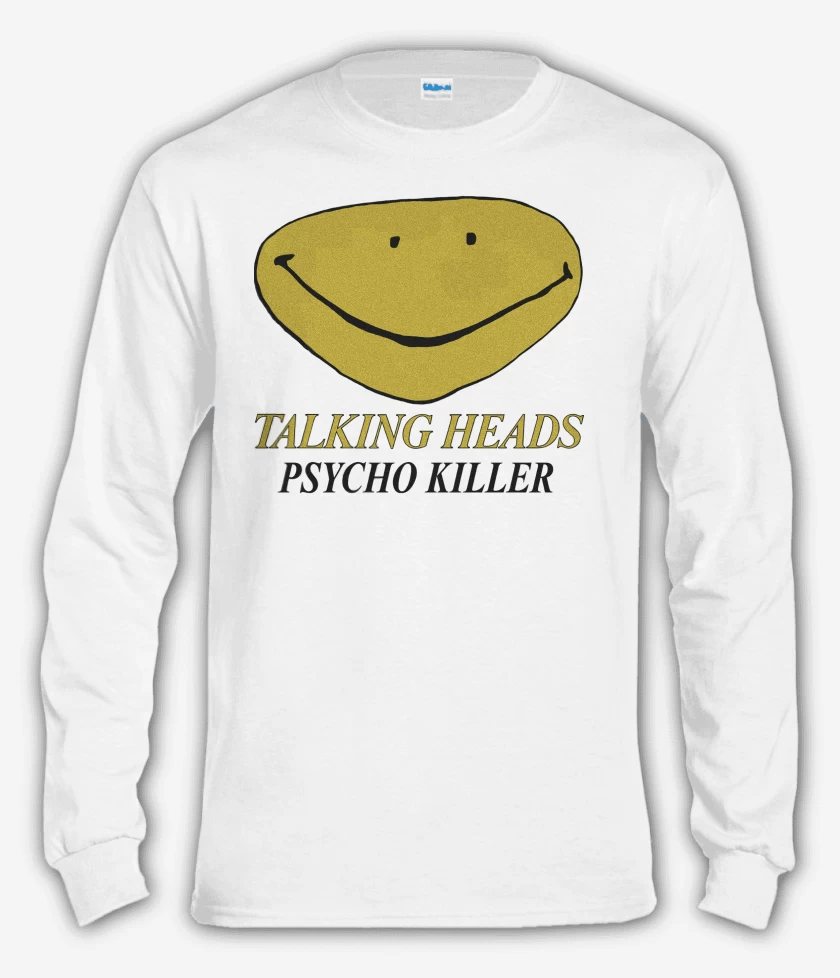 Polera manga larga Blanco de Talking Heads Psycho Killer