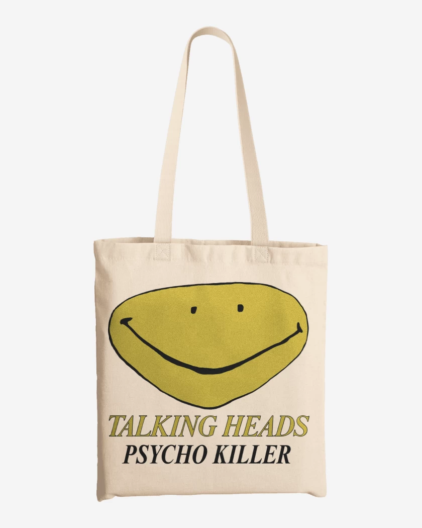 Totebag Blanco de Talking Heads Psycho Killer