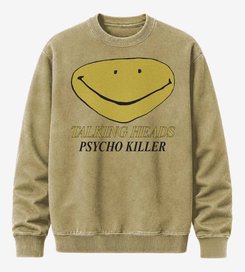 Poleron Polo Acid Wash Beige de Talking Heads Psycho Killer