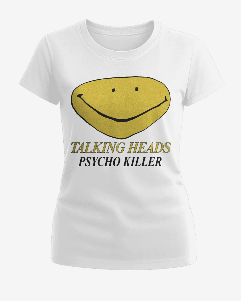 Polera de Mujer Blanco de Talking Heads Psycho Killer