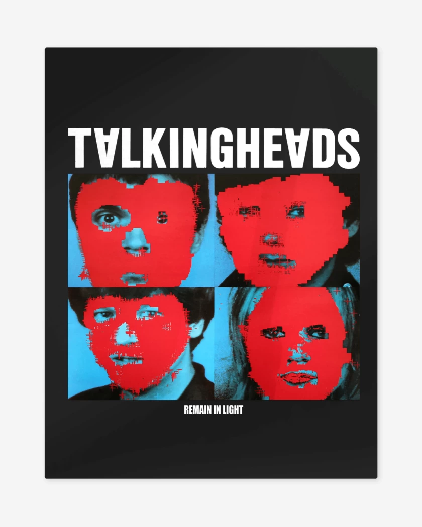 Print metalico Negro de Talking Heads Remain In Light