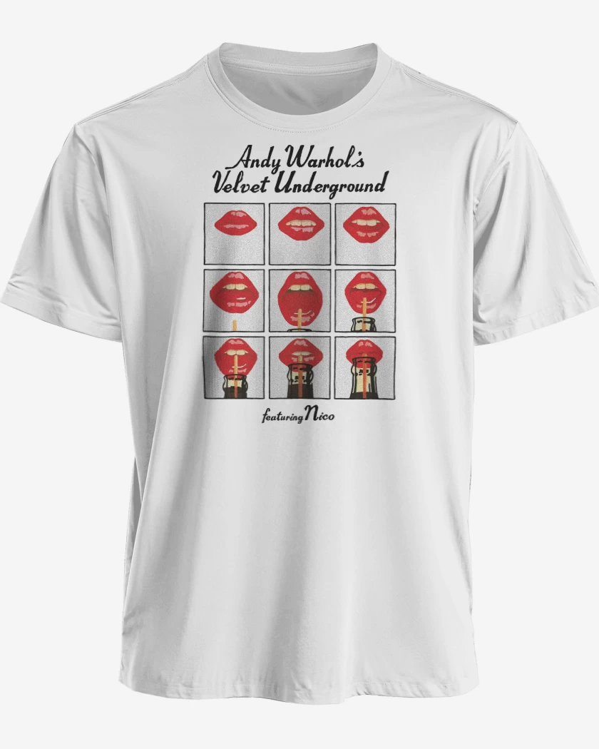 Polera premium Blanco de Andy Warhols Velvet Underground