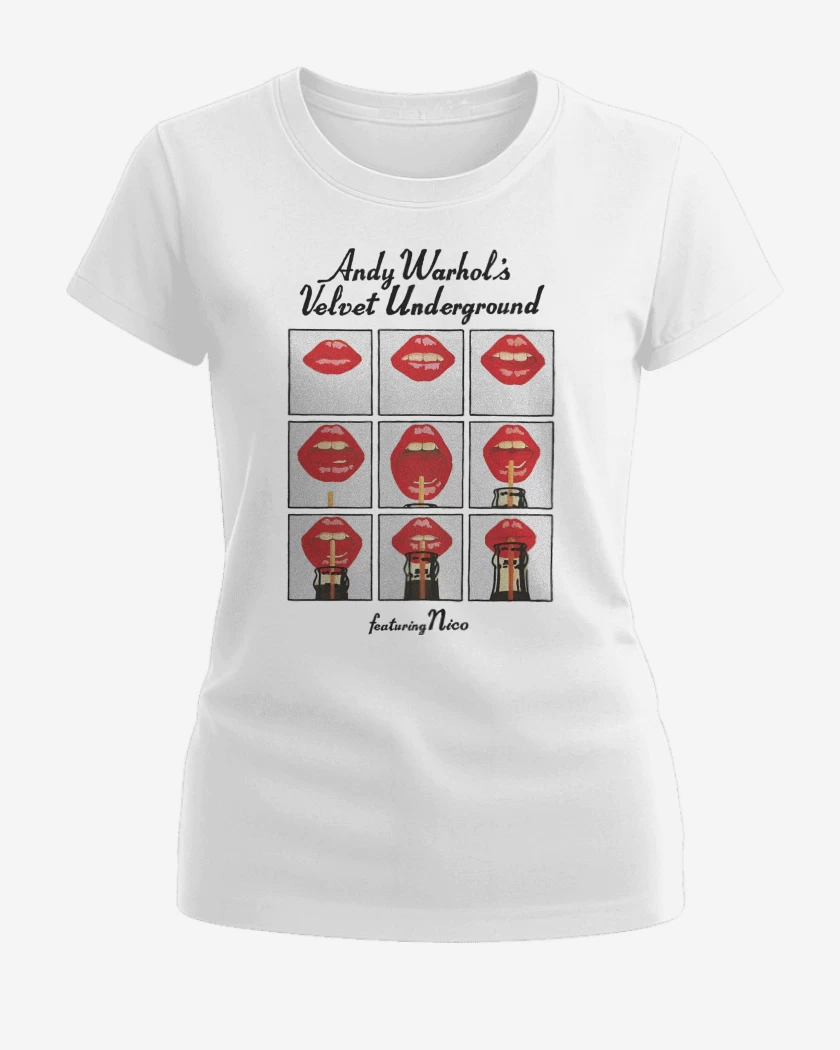 Polera de Mujer Blanco de Andy Warhols Velvet Underground