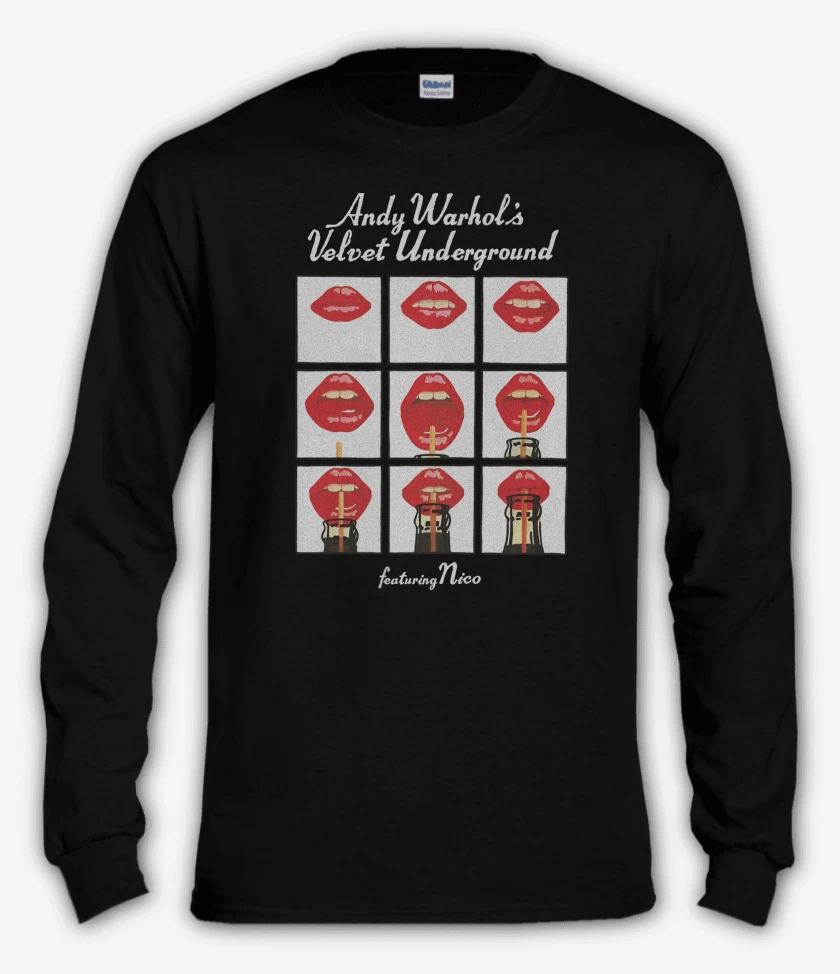 Polera manga larga Negro de Andy Warhols Velvet