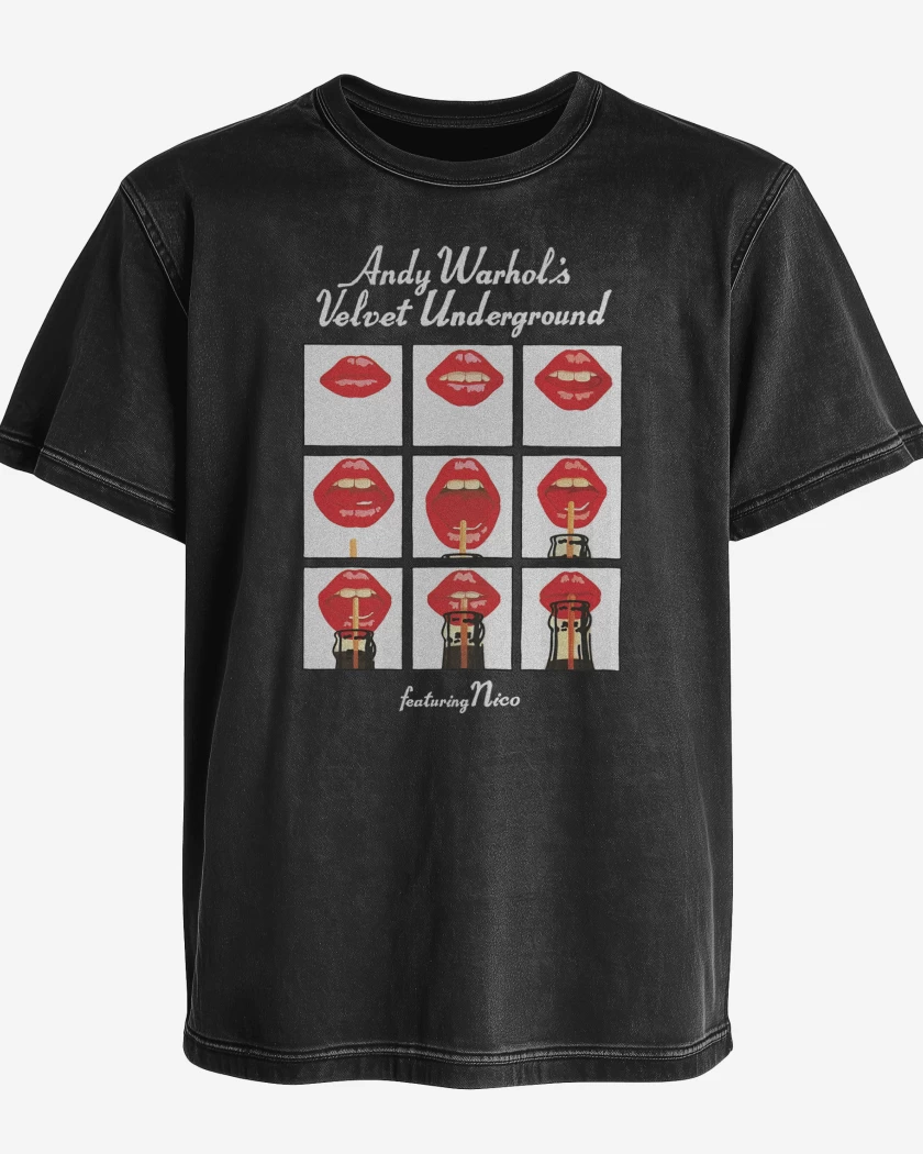 Polera desgastada Andy Warhols Velvet