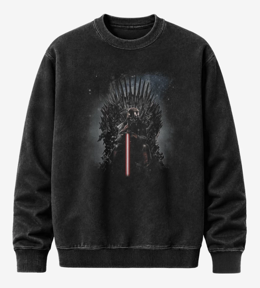 Poleron Polo Acid Wash Negro de Star Thrones