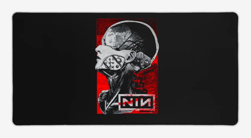Mouse pad Gamer Negro de NIN Machine