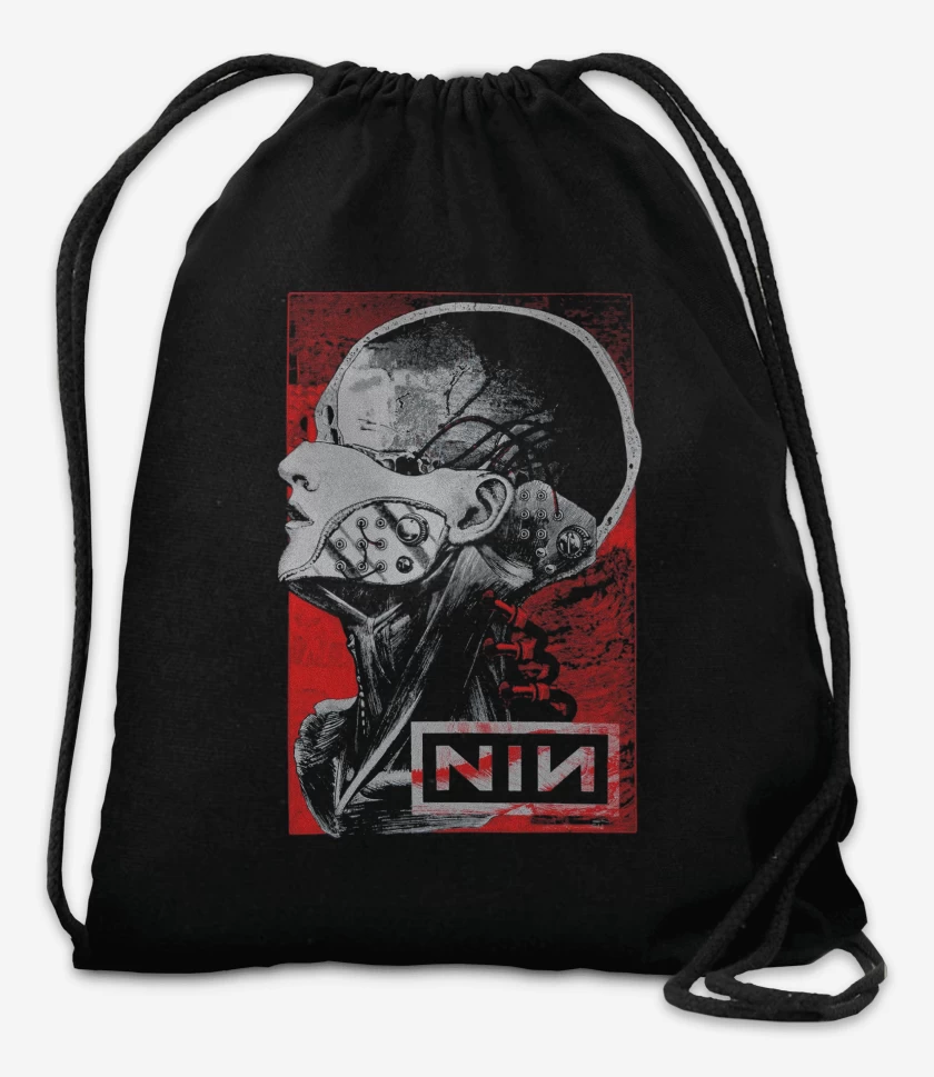 Mochila Negro de NIN Machine