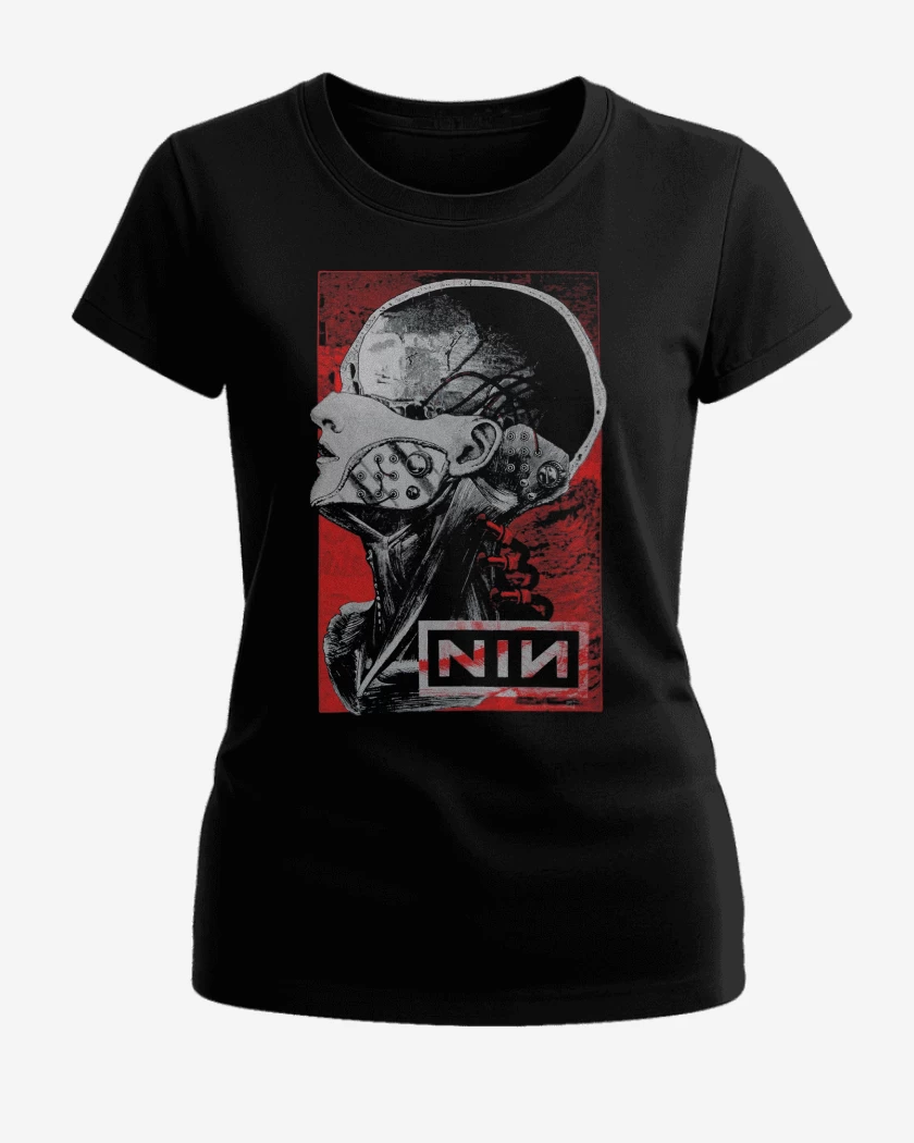 Polera de Mujer Negro de NIN Machine