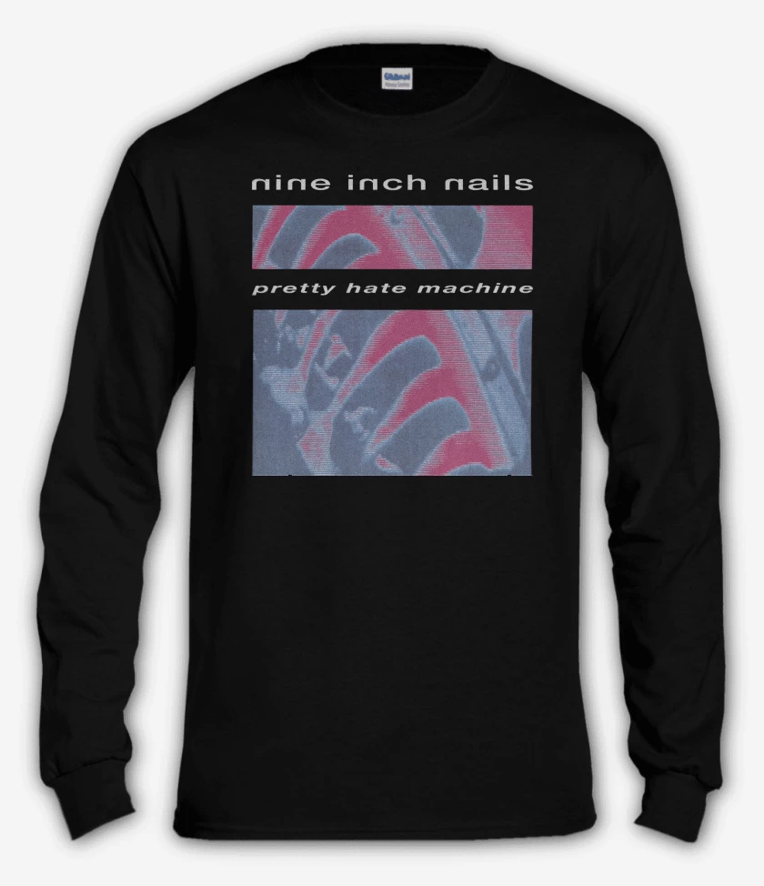 Polera manga larga Negro de NIN Pretty Hate Machine