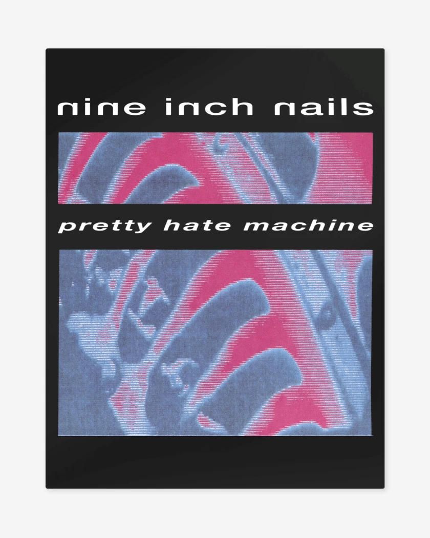 Print metalico Negro de NIN Pretty Hate Machine