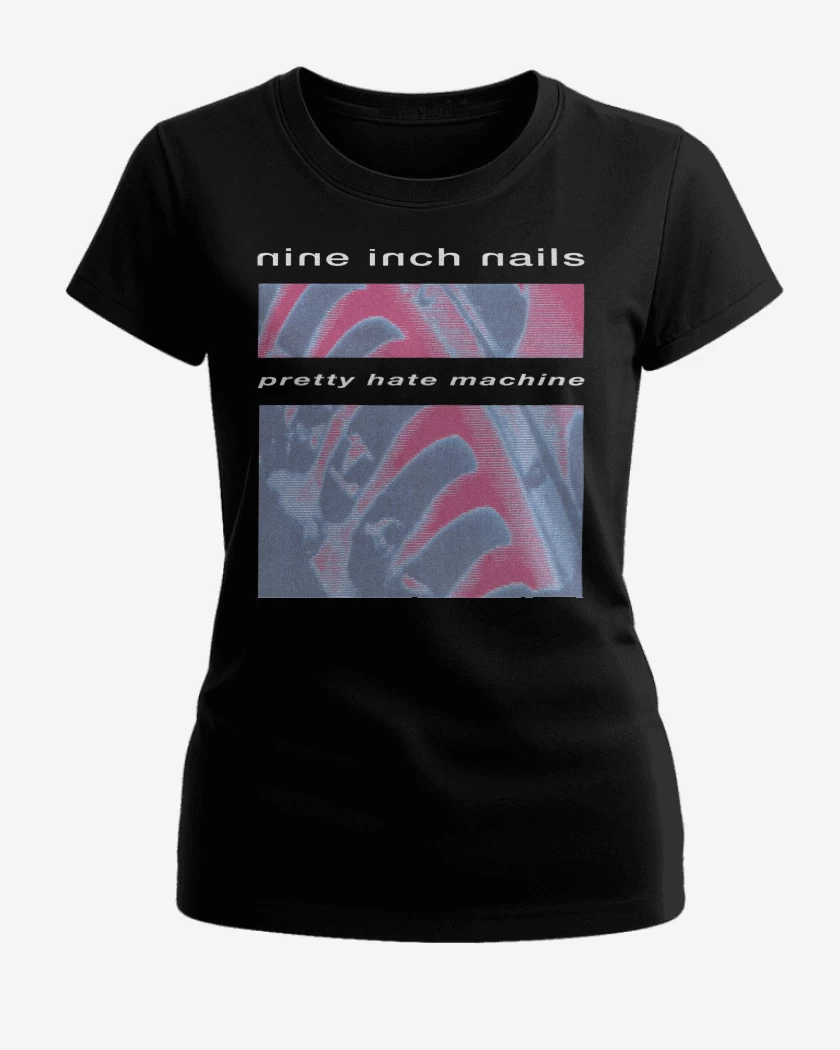 Polera de Mujer Negro de NIN Pretty Hate Machine
