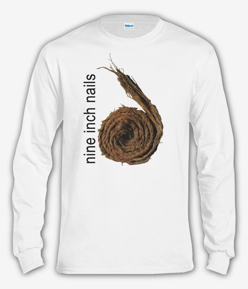 Polera manga larga Blanco de NIN Further Down the Spiral