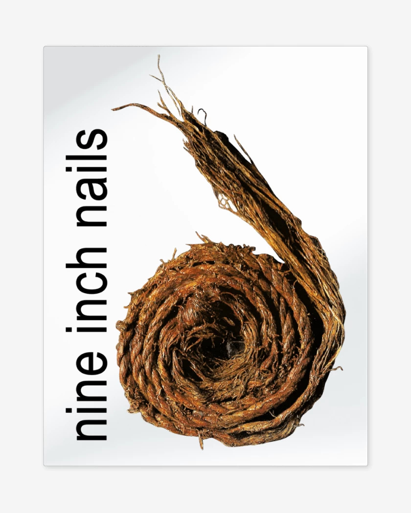 Print metalico Blanco de NIN Further Down the Spiral