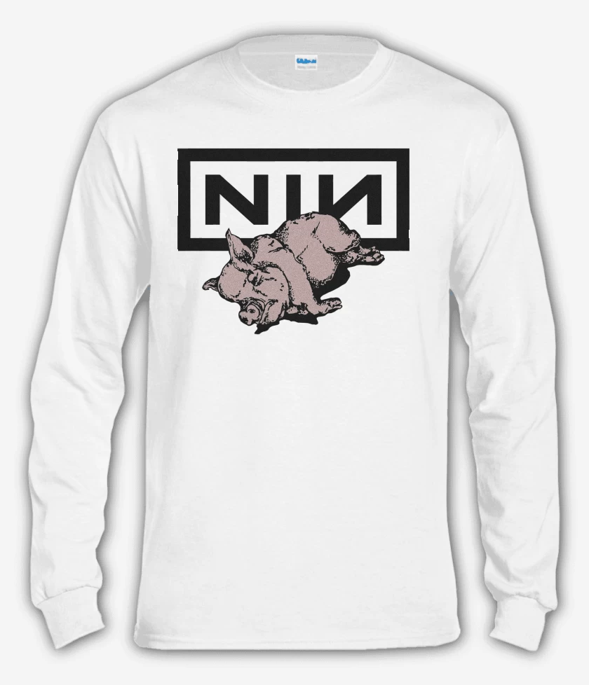 Polera manga larga Blanco de NIN Piggy