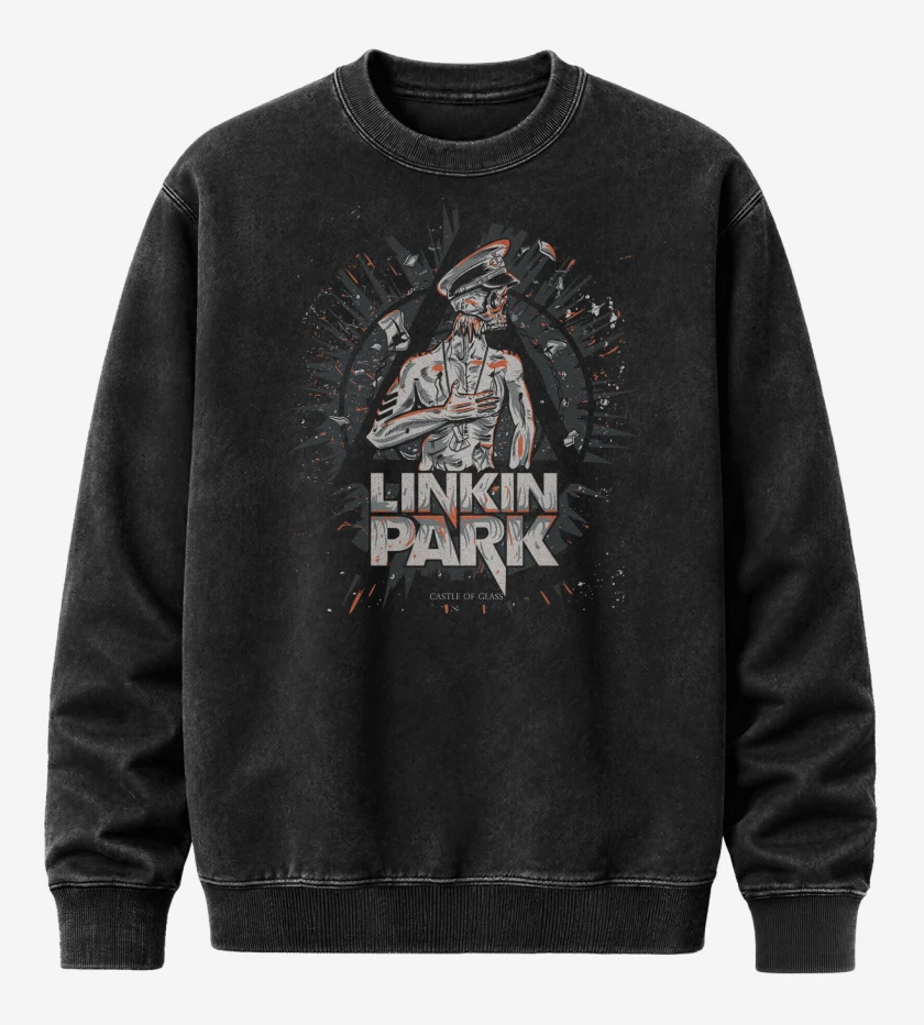 Poleron Polo Acid Wash Linkin Park Castle of Glass