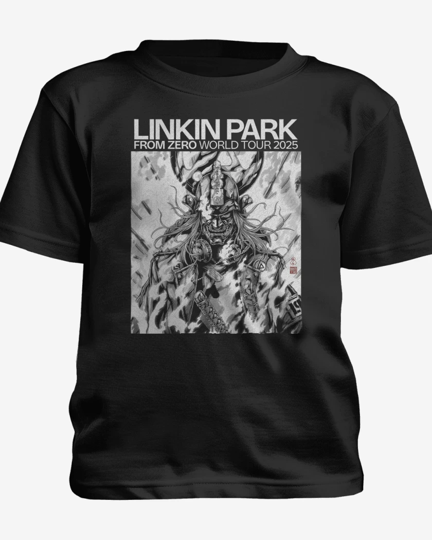 Polera de niño Negro de Linkin Park Saitama Samurai