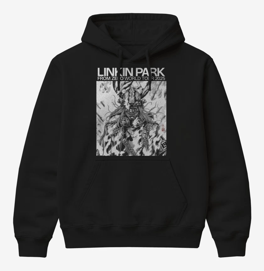 Poleron Canguro básico Negro de Linkin Park Saitama Samurai