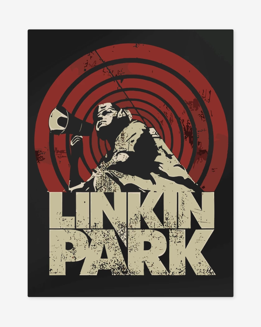 Print metalico Negro de Linkin Park Voice