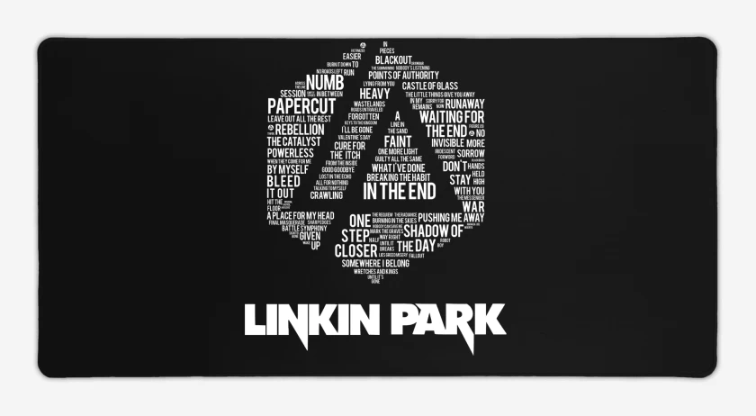 Mouse pad Gamer Negro de Linkin Park Logo Letras