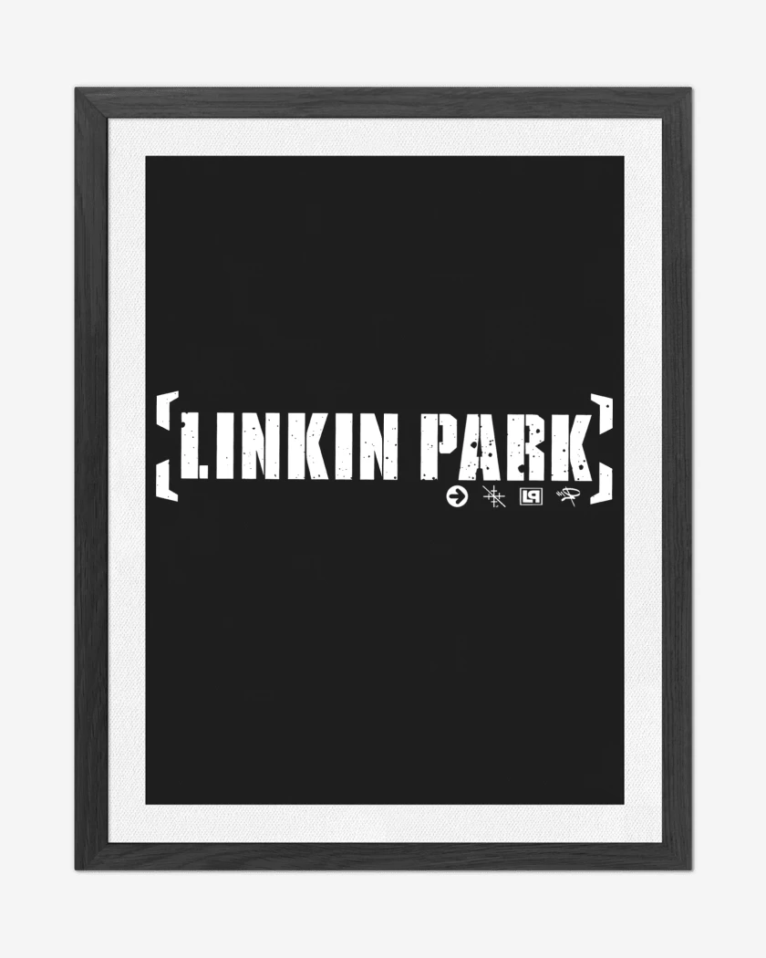 Cuadro decorativo Negro de Linkin Park Logo Clásico