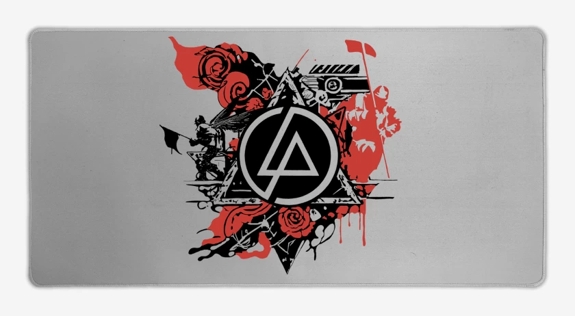 Mouse pad Gamer Gris Melange de Linkin Park Logo