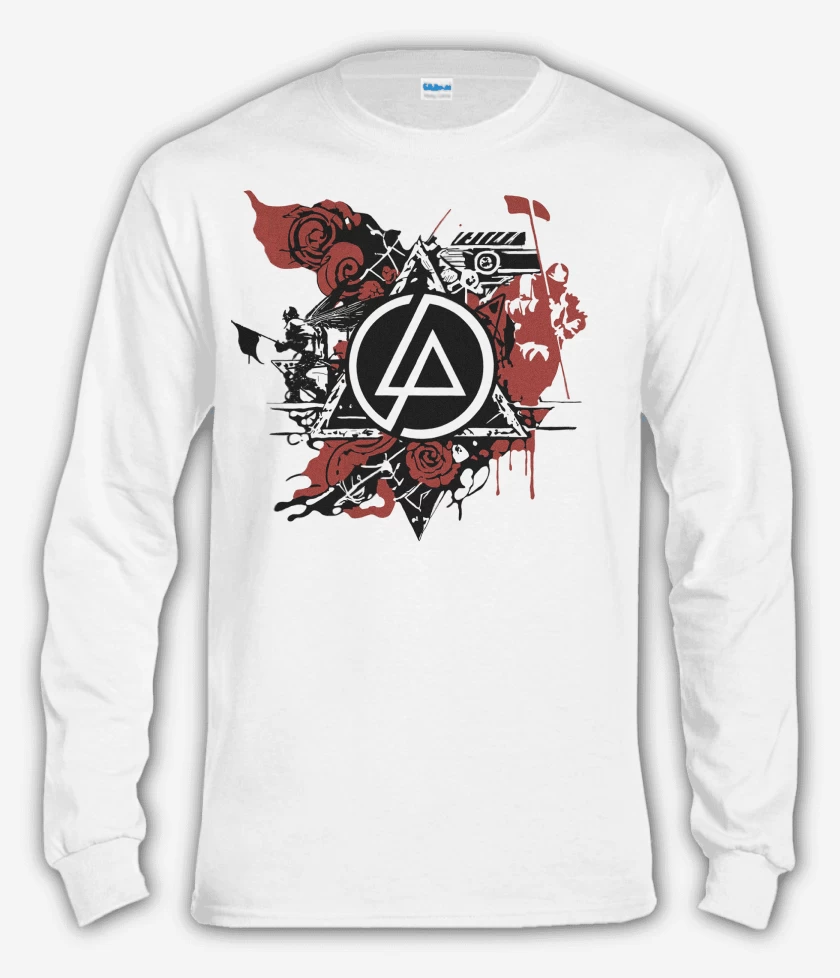 Polera manga larga Blanco de Linkin Park Logo