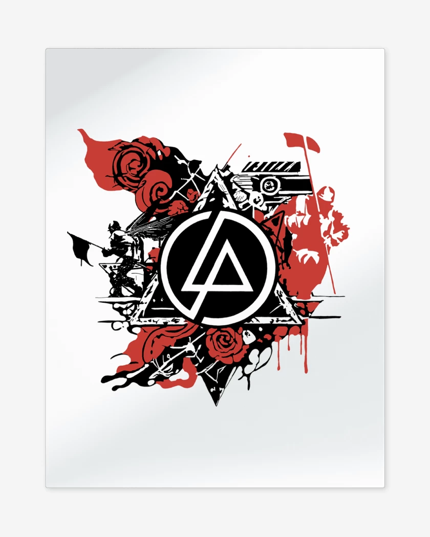 Print metalico Blanco de Linkin Park Logo