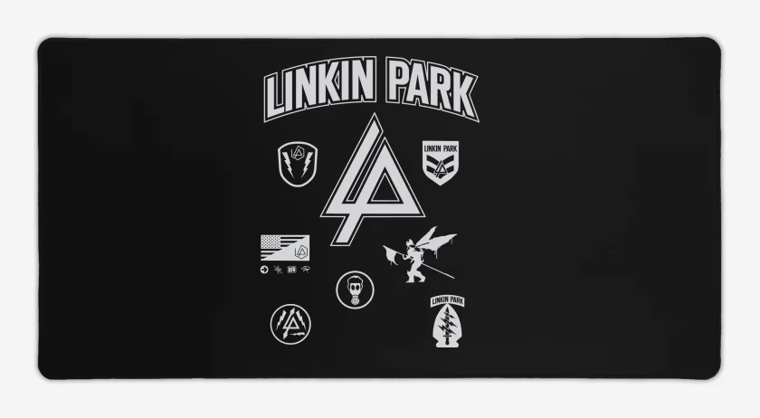 Mouse pad Gamer Negro de Linkin Park Parches