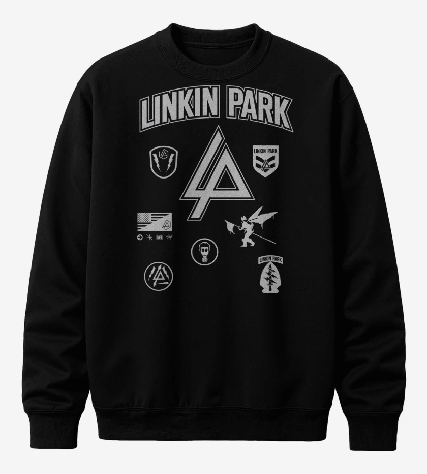 Poleron polo Negro de Linkin Park Parches