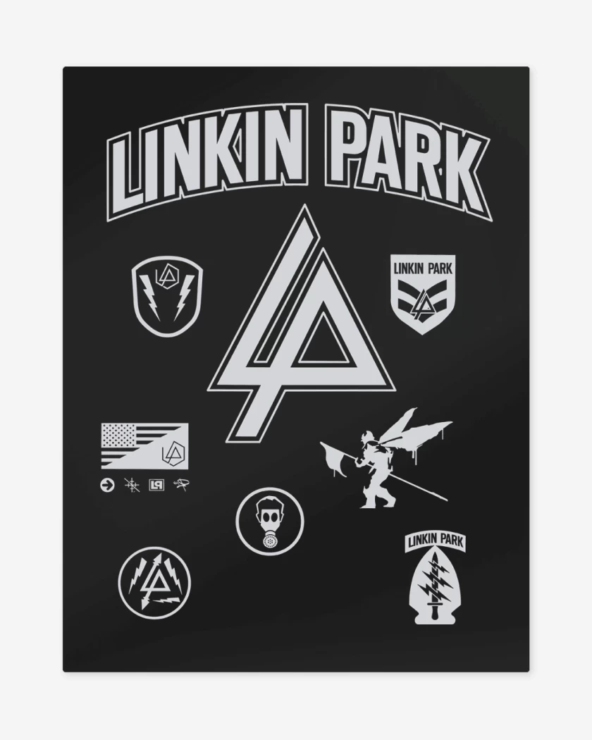 Print metalico Negro de Linkin Park Parches