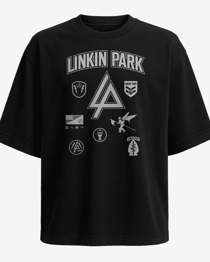 Polera Oversize Linkin Park Parches