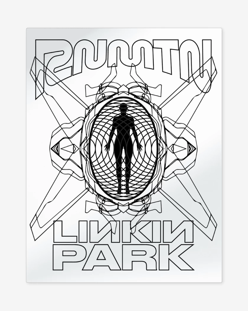 Print metalico Blanco de Linkin Park RNMTN